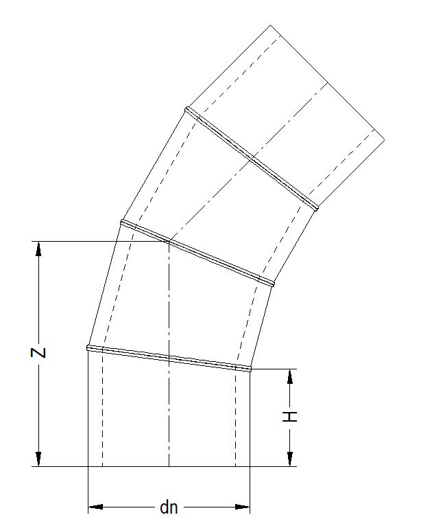 Fabricated Bend 45°