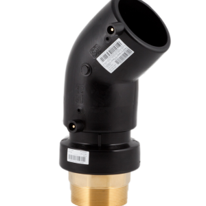 Codo 45° electrosoldable  de transicion PE/Latòn roscado varón