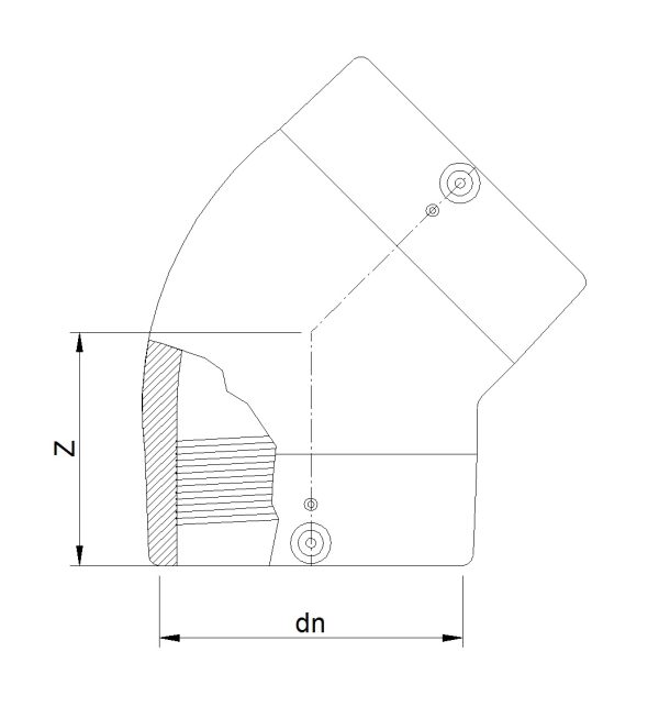 CODO 45° ELECTROSOLDABLE IPS - Imagen 2